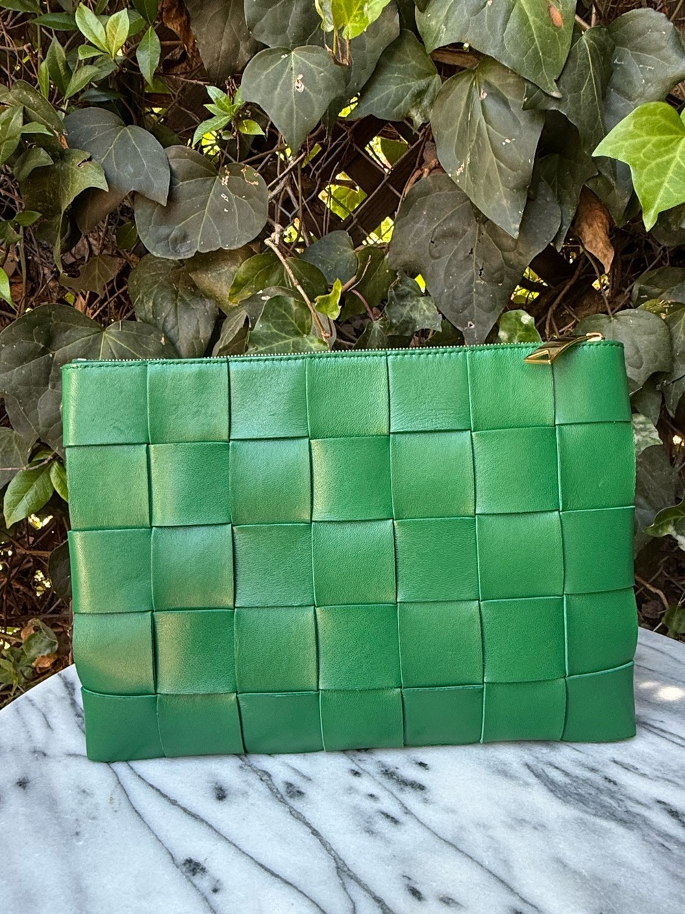Bottega Veneta Intreccio leather pouch